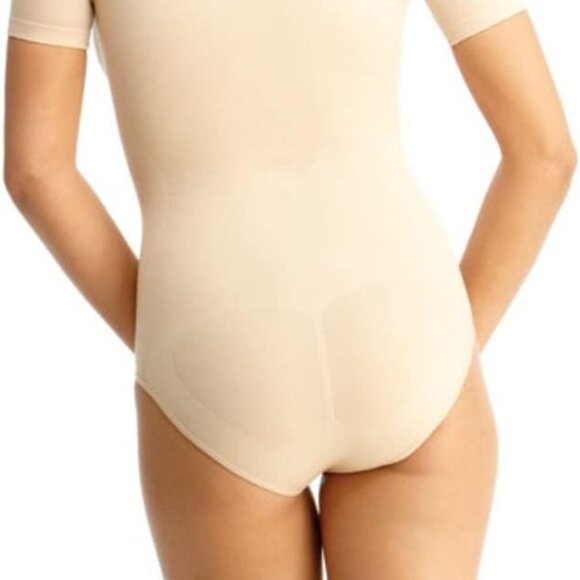 MeMoi SlimMe Bodysuit with Brief  Medium M/2 NUDE Short Sleeves NWT MSM-126 - Picture 15 of 15